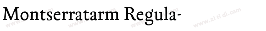 Montserratarm Regula字体转换